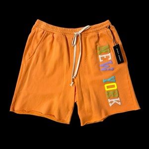 NWT SPIRIT JERSEY Shorts New York Orange Pastel NEW Streetwear So Good Unisex